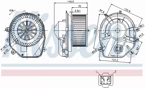 NISSENS SILNIK DMUCHAWY 87030 