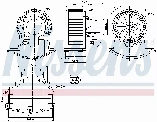 NISSENS SILNIK DMUCHAWY 87033 