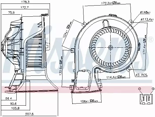 NISSENS SILNIK DMUCHAWY 87067 