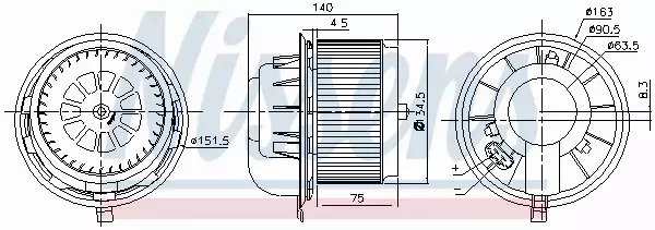 NISSENS SILNIK DMUCHAWY 87077 