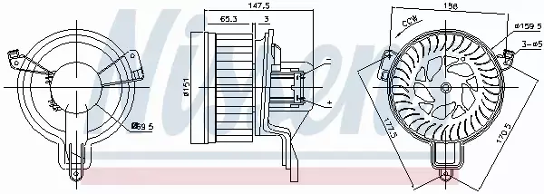 NISSENS SILNIK DMUCHAWY 87259 