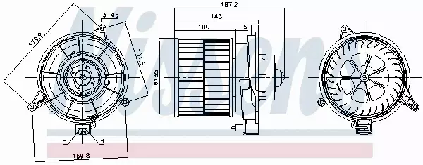 NISSENS SILNIK DMUCHAWY 87312 