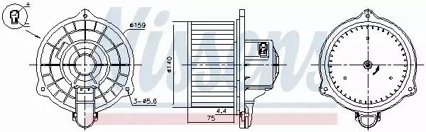 NISSENS SILNIK DMUCHAWY 87389 