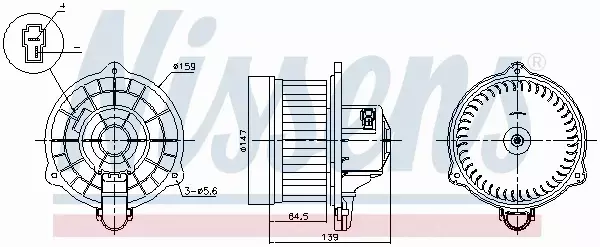 NISSENS SILNIK DMUCHAWY 87390 