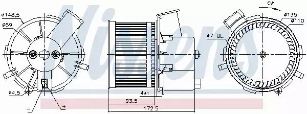 NISSENS SILNIK DMUCHAWY 87405 