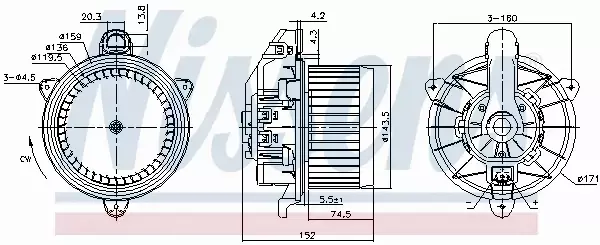 NISSENS SILNIK DMUCHAWY 87495 