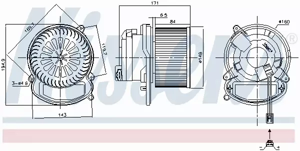 NISSENS SILNIK DMUCHAWY 87504 