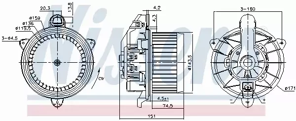 NISSENS SILNIK DMUCHAWY 87710 