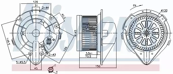 NISSENS SILNIK DMUCHAWY 87798 