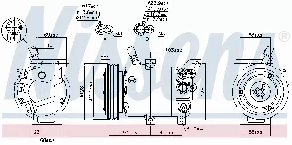 NISSENS KOMPRESOR KLIMATYZACJI 890176 