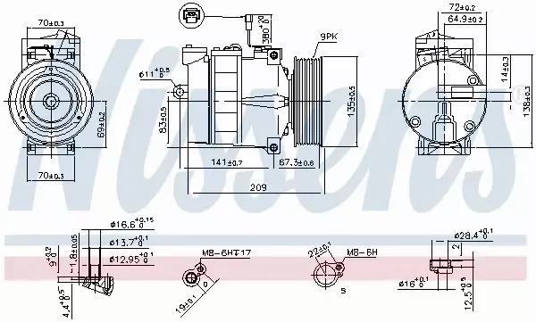 NISSENS KOMPRESOR KLIMATYZACJI 89030 