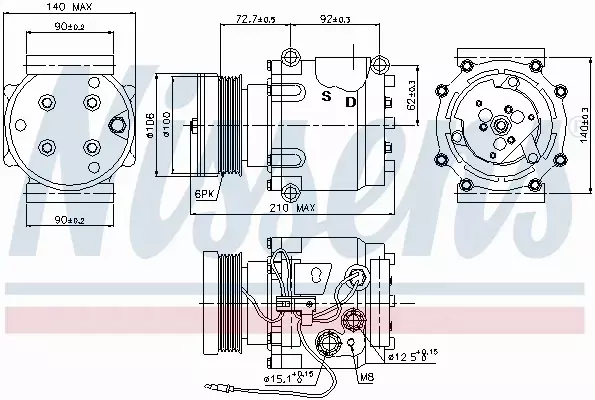 NISSENS KOMPRESOR KLIMATYZACJI 89066 