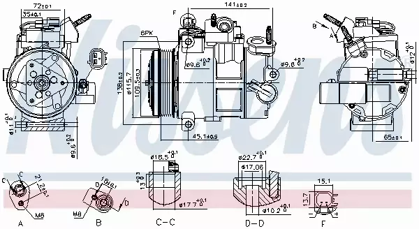 NISSENS KOMPRESOR KLIMATYZACJI 890800 