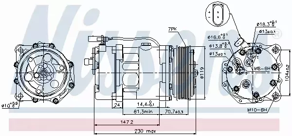 NISSENS KOMPRESOR KLIMATYZACJI 89117 