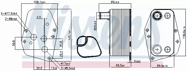 NISSENS CHŁODNICA KLIMATYZACJI 90904 