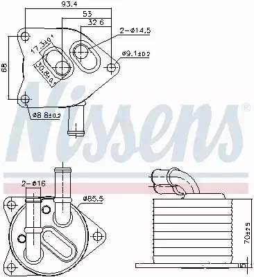 NISSENS CHŁODNICA OLEJU 91396 