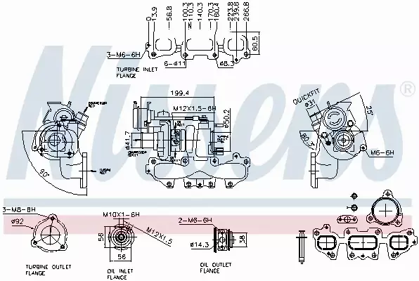 NISSENS TURBOSPRĘŻARKA 93445 