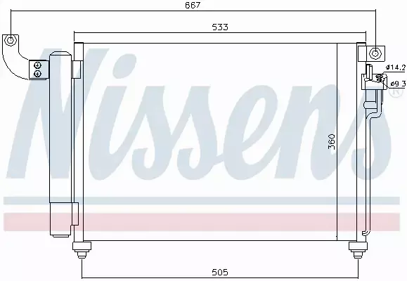 NISSENS CHŁODNICA KLIMATYZACJI 940003 