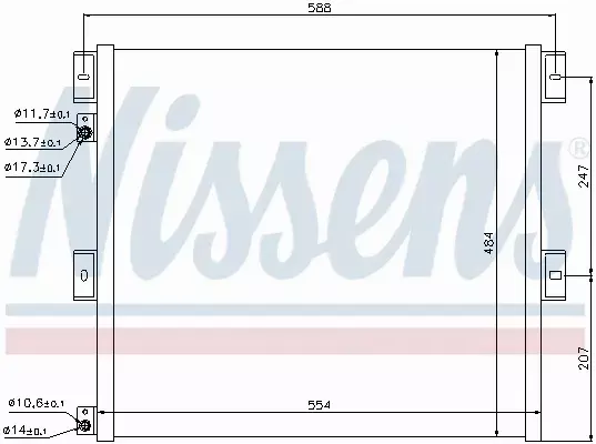 NISSENS CHŁODNICA KLIMATYZACJI 940075 