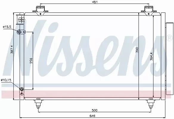 NISSENS CHŁODNICA KLIMATYZACJI 940081 