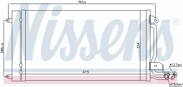 NISSENS CHŁODNICA KLIMATYZACJI 940093 