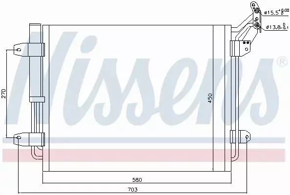 NISSENS CHŁODNICA KLIMATYZACJI 940138 