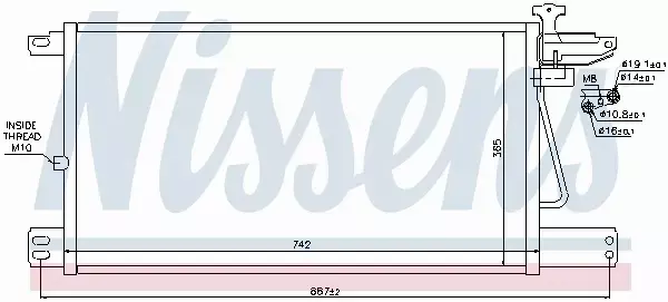 NISSENS CHŁODNICA KLIMATYZACJI 940198 