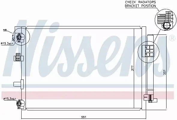 NISSENS CHŁODNICA KLIMATYZACJI 940222 