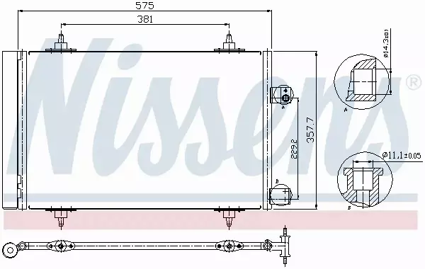 NISSENS CHŁODNICA KLIMATYZACJI 940239 