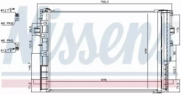 NISSENS CHŁODNICA KLIMATYZACJI 940322 