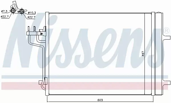 NISSENS CHŁODNICA KLIMATYZACJI 940398 