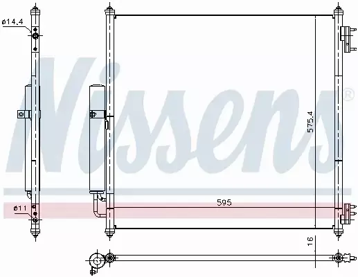 NISSENS CHŁODNICA KLIMATYZACJI 940408 