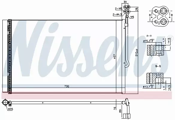 NISSENS CHŁODNICA KLIMATYZACJI 940415 