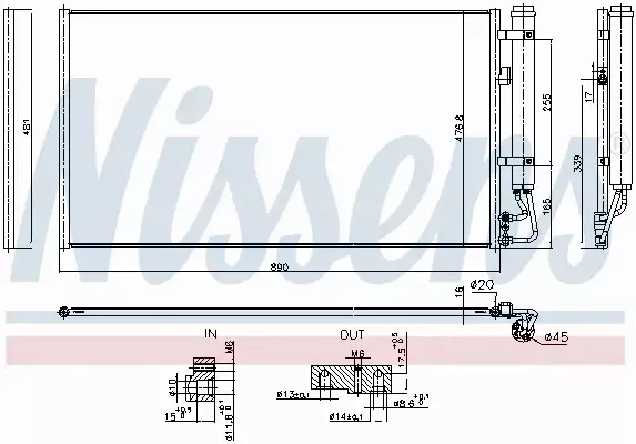 NISSENS CHŁODNICA KLIMATYZACJI 940900 