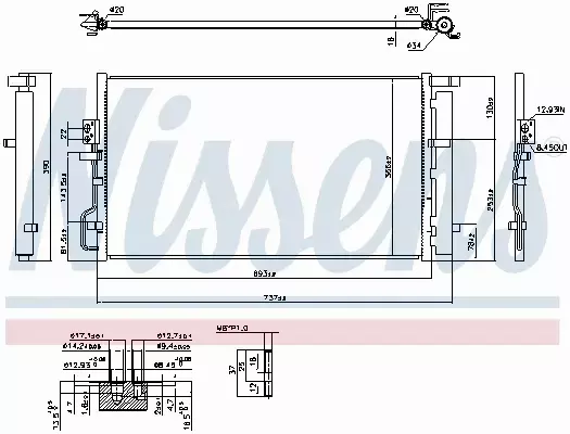 NISSENS CHŁODNICA KLIMATYZACJI 941063 