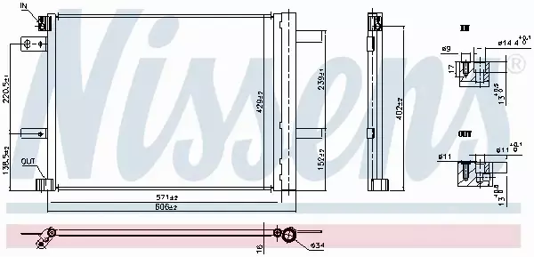 NISSENS CHŁODNICA KLIMATYZACJI 941090 