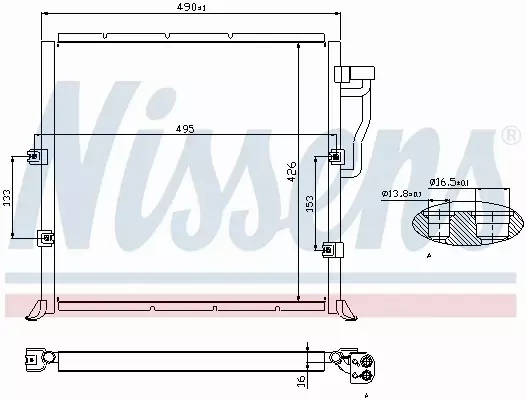 NISSENS SKRAPLACZ KLIMATYZACJI BMW 3 E36 