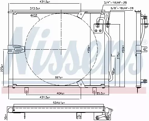 NISSENS CHŁODNICA KLIMATYZACJI 94158 