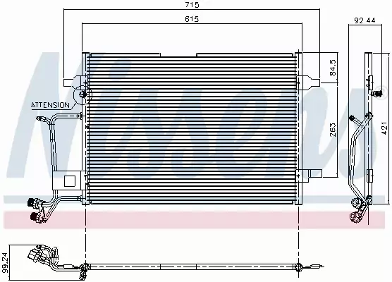 NISSENS SKRAPLACZ KLIMATYZACJI AUDI A4 |}00 