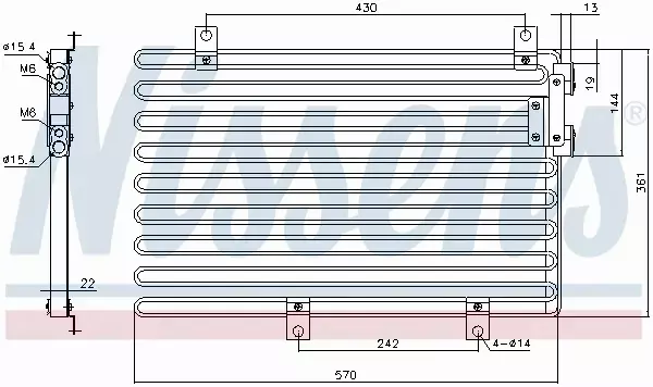 NISSENS CHŁODNICA KLIMATYZACJI 94208 