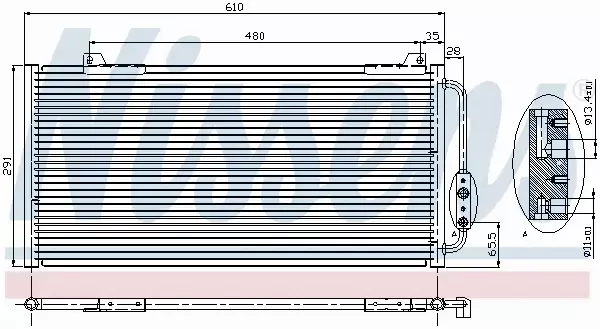 NISSENS CHŁODNICA KLIMATYZACJI 94255 