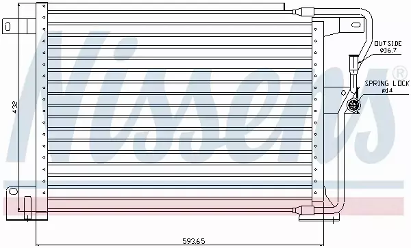 NISSENS CHŁODNICA KLIMATYZACJI 94346 