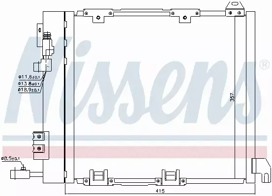 NISSENS SKRAPLACZ KLIMATYZACJI OPEL ASTRA II G 