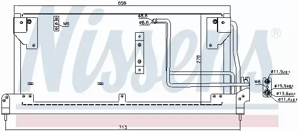 NISSENS CHŁODNICA KLIMATYZACJI 94502 
