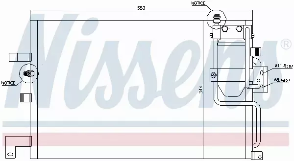 NISSENS CHŁODNICA KLIMATYZACJI 94504 