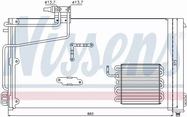 NISSENS SKRAPLACZ KLIMATYZACJI MERCEDES C W203 CDI 