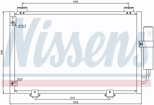 NISSENS CHŁODNICA KLIMATYZACJI 94581 