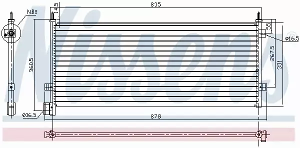 NISSENS CHŁODNICA KLIMATYZACJI 94582 