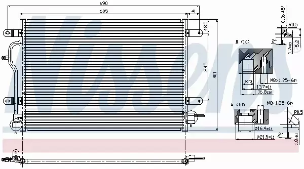 NISSENS SKRAPLACZ KLIMATYZACJI AUDI A4 00- A6 01- 