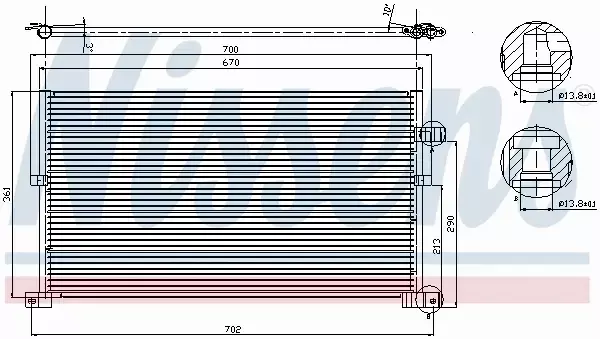 NISSENS SKRAPLACZ KLIMATYZACJI FORD MONDEO 00- 